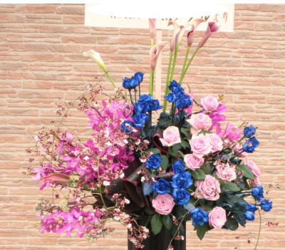 横浜市都筑区　開店のお祝いスタンド花